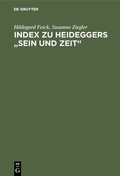 Cover: Index zu Heideggers "Sein und Zeit" - De Gruyter