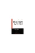 Cover: Selected Readings in Business, Millennium Edition TM - The University of Michigan Press
