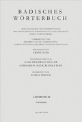 Cover: Badisches W&ouml;rterbuch. Band V/Lieferung 84 - De Gruyter