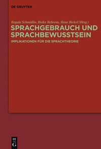 Abbildung von: Sprachgebrauch und Sprachbewusstsein - De Gruyter Mouton
