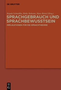 Abbildung von: Sprachgebrauch und Sprachbewusstsein - De Gruyter