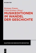 Cover: Musikeditionen im Wandel der Geschichte - De Gruyter