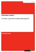 Cover: Is China&acute;s growth socially pathological? - GRIN Verlag