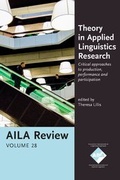 Cover: Theory in Applied Linguistics Research - John Benjamins Publishing Co
