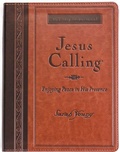 Cover: Jesus Calling, Large Text Brown Leathersoft, with Full Scriptures - Thomas Nelson Publishers