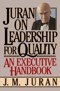 Cover: Juran on Leadership For Quality - The Free Press