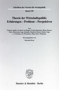Abbildung von: Theorie der Wirtschaftspolitik: Erfahrungen - Probleme - Perspektiven - Duncker & Humblot