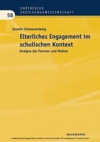 Abbildung von: Elterliches Engagement im schulischen Kontext - Waxmann Verlag GmbH