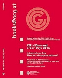 Enlarge image Cover: CEE e|Dem and e|Gov Days 2015 - Oesterreichische Computer Gesellschaft