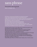 Cover: sans phrase - &ccedil;a-ira-Verlag