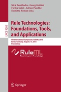 Cover: Rule Technologies: Foundations, Tools, and Applications - Springer