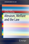 Cover: Altruism, Welfare and the Law - Springer