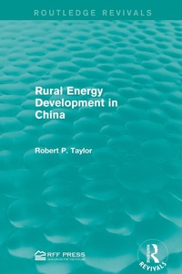 Enlarge image Cover: Rural Energy Development in China - Routledge