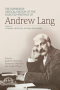 Cover: Edinburgh Critical Edition of the Selected Writings of Andrew Lang, Volume 1 - Edinburgh University Press