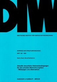 Abbildung von: Aktuelle steuerliche Rahmenbedingungen für den privaten Mietwohnungsbau - Wirkungen und Alternativen - fibre