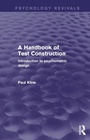 Cover: A Handbook of Test Construction - Routledge