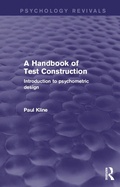 Cover: A Handbook of Test Construction - Routledge