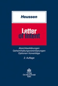 Cover: Letter of Intent - Otto Schmidt Verlag