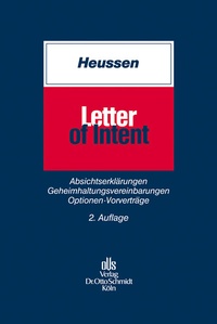Enlarge image Cover: Letter of Intent - Otto Schmidt Verlag