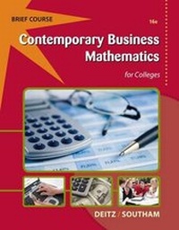 Enlarge image Cover: Contemporary Business Mathematics For Colleges, Brief - South-Western College Publishing