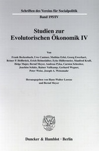 Abbildung von: Studien zur Evolutorischen Ökonomik IV - Duncker & Humblot