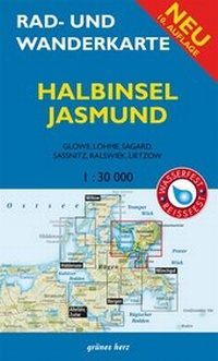 Abbildung von: Rad- und Wanderkarte Halbinsel Jasmund - grünes herz