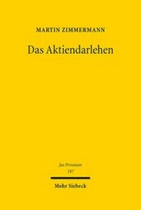 Abbildung von: Das Aktiendarlehen - Mohr Siebeck