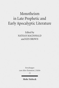 Cover: Monotheism in Late Prophetic and Early Apocalyptic Literature - Mohr Siebeck