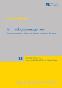 Abbildung von: Terminologiemanagement - Peter Lang Verlag