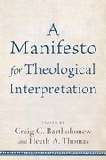 Cover: Manifesto for Theological Interpret - Baker Academic, Div of Baker Publishing Group