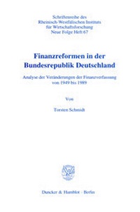 Abbildung von: Finanzreformen in der Bundesrepublik Deutschland. - Duncker & Humblot
