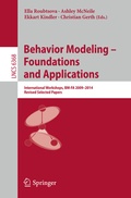 Cover: Behavior Modeling -- Foundations and Applications - Springer