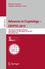 Cover: Advances in Cryptology -- CRYPTO 2015 - Springer