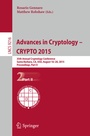 Cover: Advances in Cryptology -- CRYPTO 2015 - Springer
