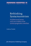 Cover: Rethinking Syntactocentrism - John Benjamins Publishing Company