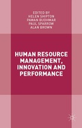 Cover: Human Resource Management, Innovation and Performance - Palgrave Macmillan