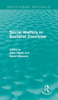 Cover: Social Welfare in Socialist Countries - Routledge