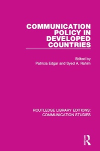 Enlarge image Cover: Communication Policy in Developed Countries - Routledge