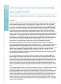 Cover: Does Sugar Pass the Environmental and Social Test? 2015 - City University