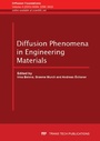 Cover: Diffusion Phenomena in Engineering Materials - Trans Tech Publications Ltd