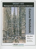 Cover: MGMT 405 Course Notebook - Wiley