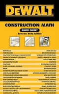 Cover: Dewalt Construction Math Quick Check - Cengage Learning, Inc