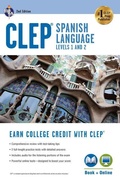 Cover: Clep(r) Spanish Language: Levels 1 and 2 (Book + Online) - Research & Education Association