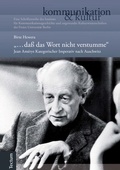 Cover: ". da&szlig; das Wort nicht verstumme." - Tectum Wissenschaftsverlag