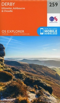 Abbildung von: Derby, Uttoxeter, Ashbourne and Cheadle - Ordnance Survey
