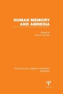 Cover: Human Memory and Amnesia (PLE: Memory) - Psychology Press Ltd