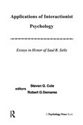 Cover: Applications of interactionist Psychology - Psychology Press Ltd