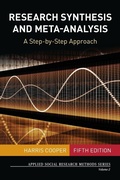 Cover: Research Synthesis and Meta-Analysis - SAGE Publications Inc