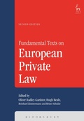 Cover: Fundamental Texts on European Private Law - Hart Publishing