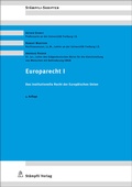 Cover: Europarecht I - St&auml;mpfli Verlag AG